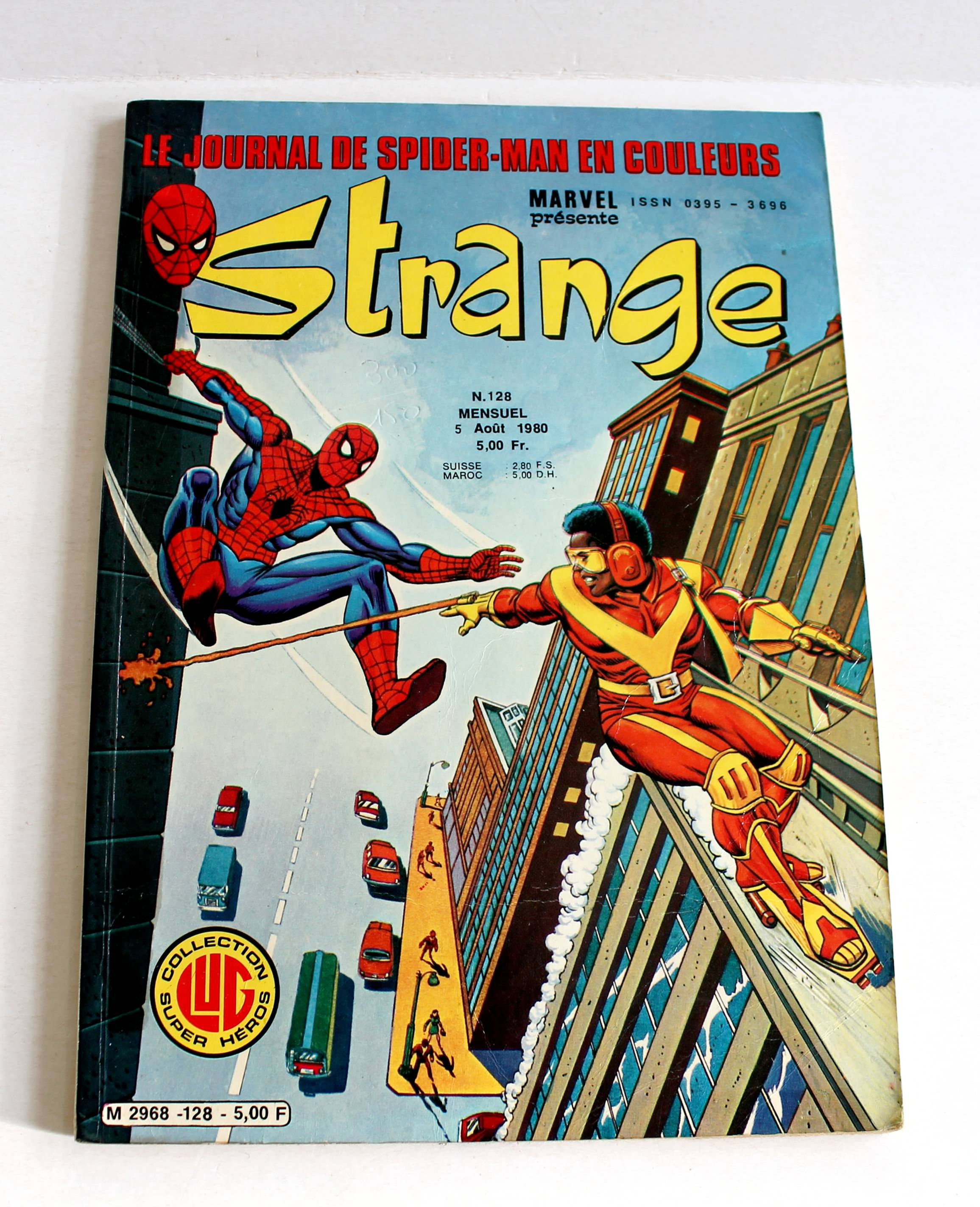 RARE! MARVEL, JOURNAL SPIDER MAN - STRANGE N°128 AOUT 1980 EDITION ORIGINALE LUG