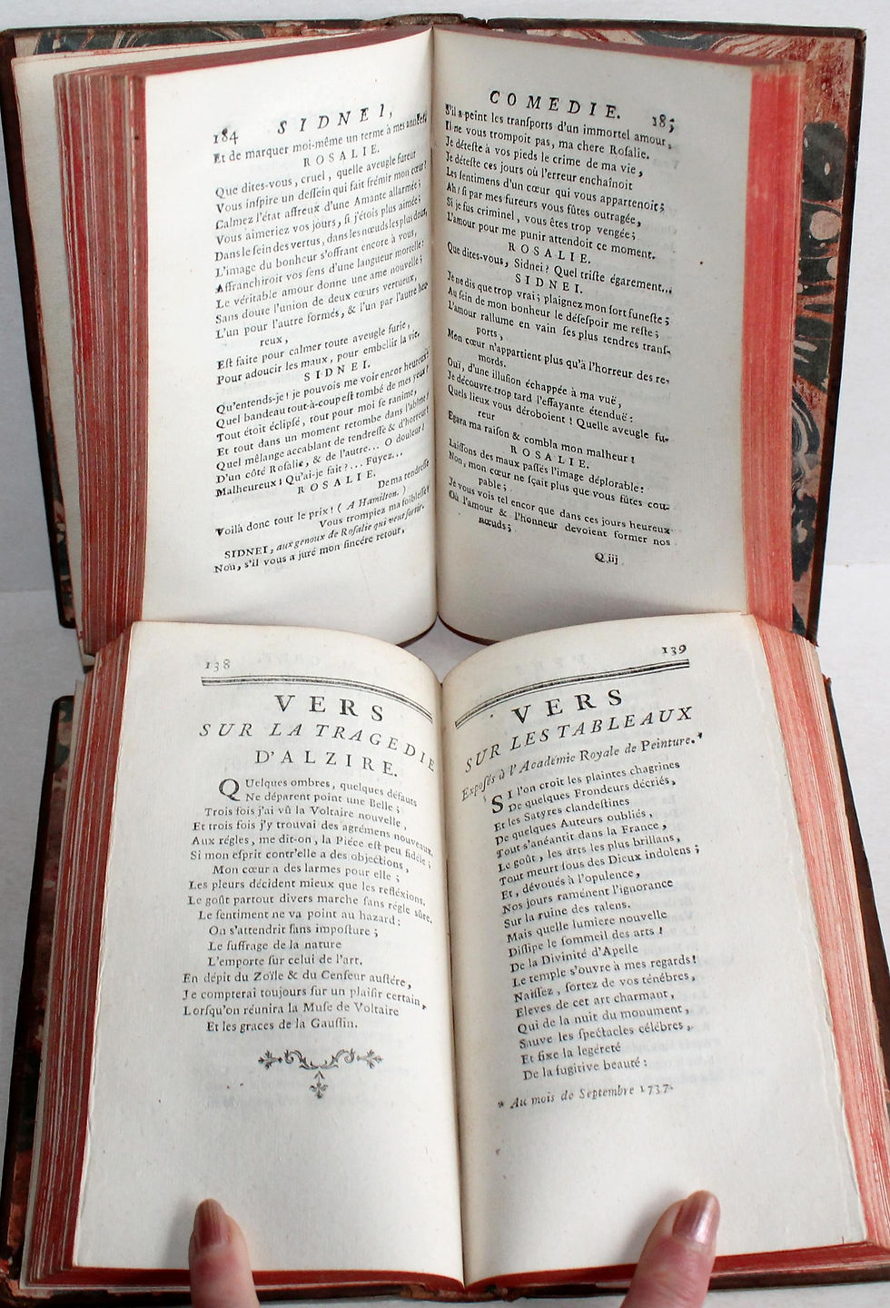 Миниатюра: RARE! OEUVRES DE GRESSET DE L'ACADEMIE FRANCOISE 1751 NOUVELLE EDITION, T1+T2 /2