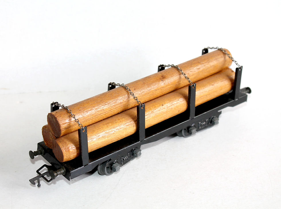 JEP O 1/48, 4698 WAGON PLATEFORME, PLAT A RANCHER + CHARGEMENT TRONC RONDIN BOIS