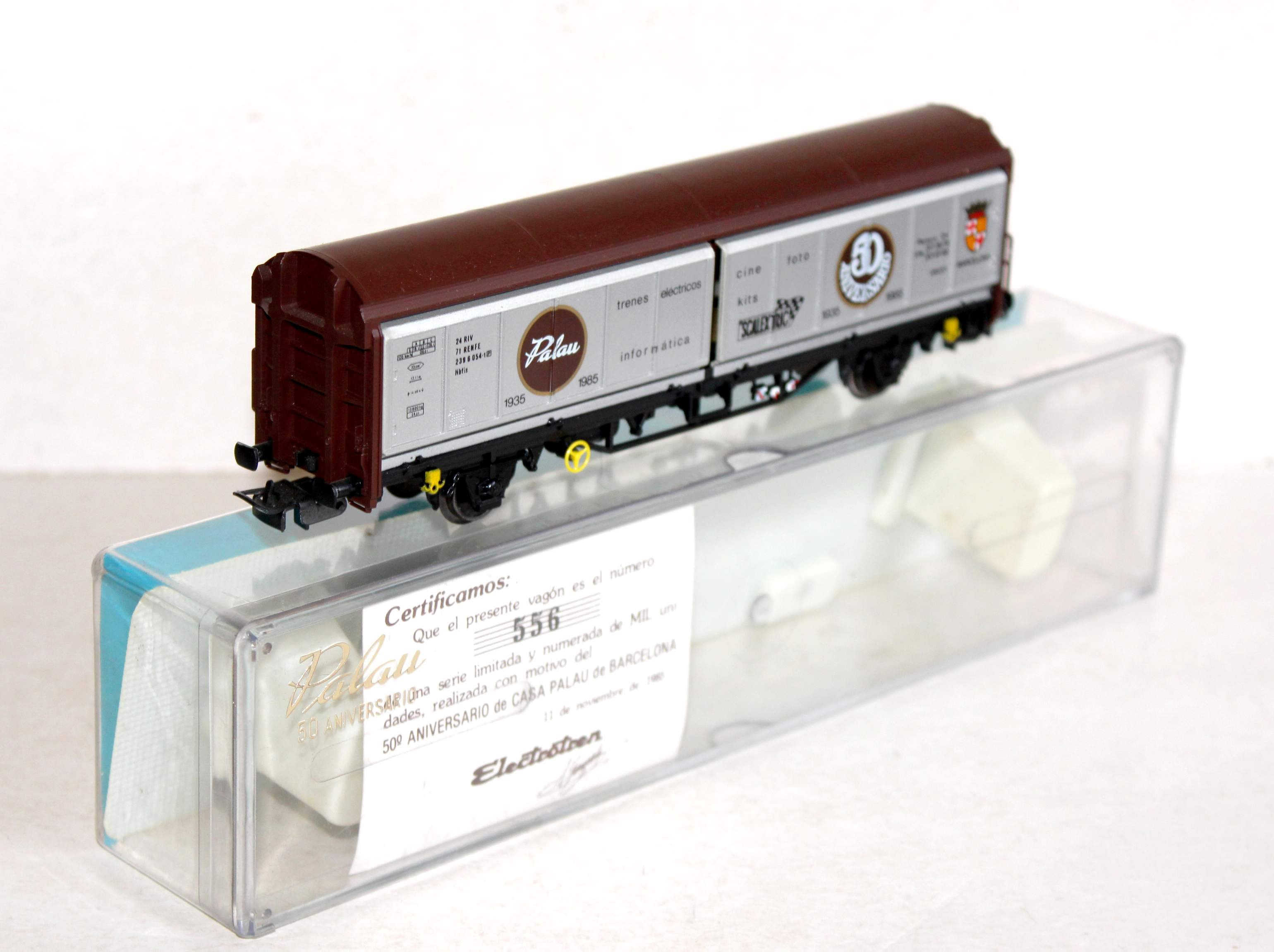 ELECTROTREN HO WAGON PAROIS COULISSANTE PALAU 50e ANNIV' EDITION LIMITE 556/1000