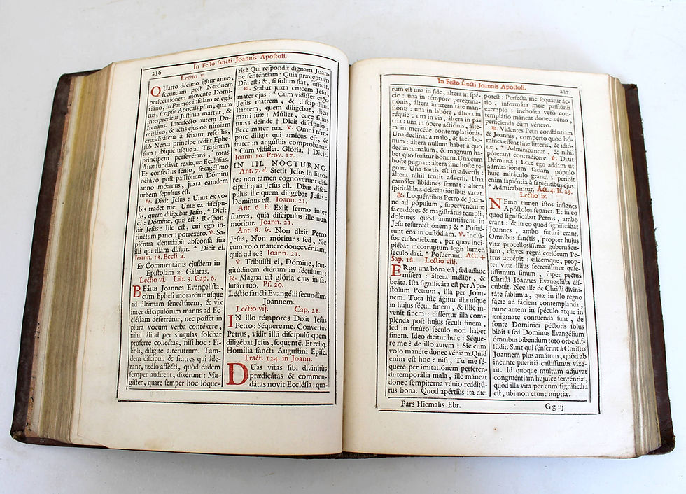 Indexkép: BREVIARUM EBROICENSE. PARS HIEMALIS 1737 - ROCHECHOUART - LIVRE RELIGIEUX MISSEL