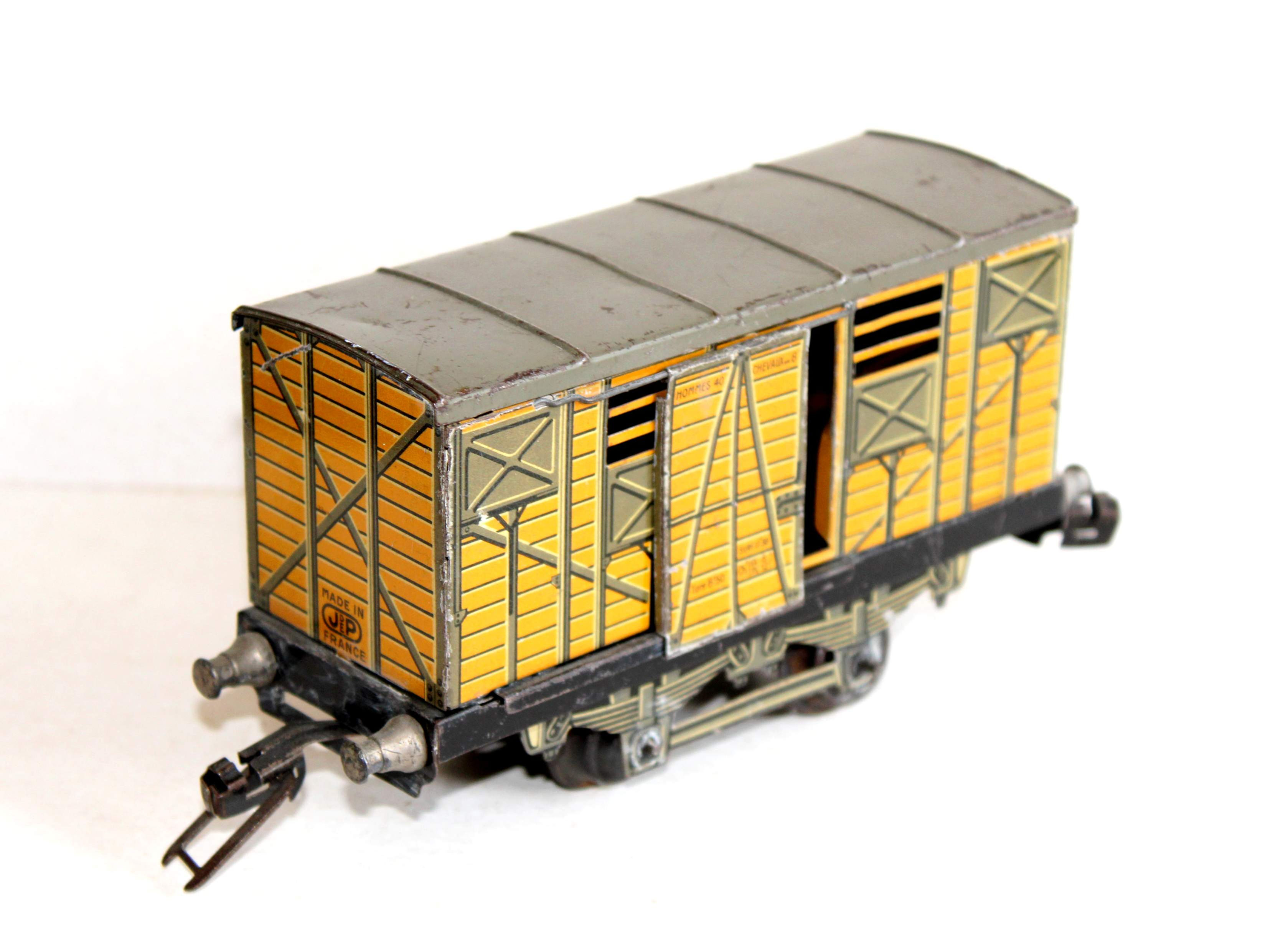 JEP O 4667 WAGON A BESTIAUX BETAILLERE TRANSPORT BETAIL HOMMES 40 CHEVAUX 8 SNCF