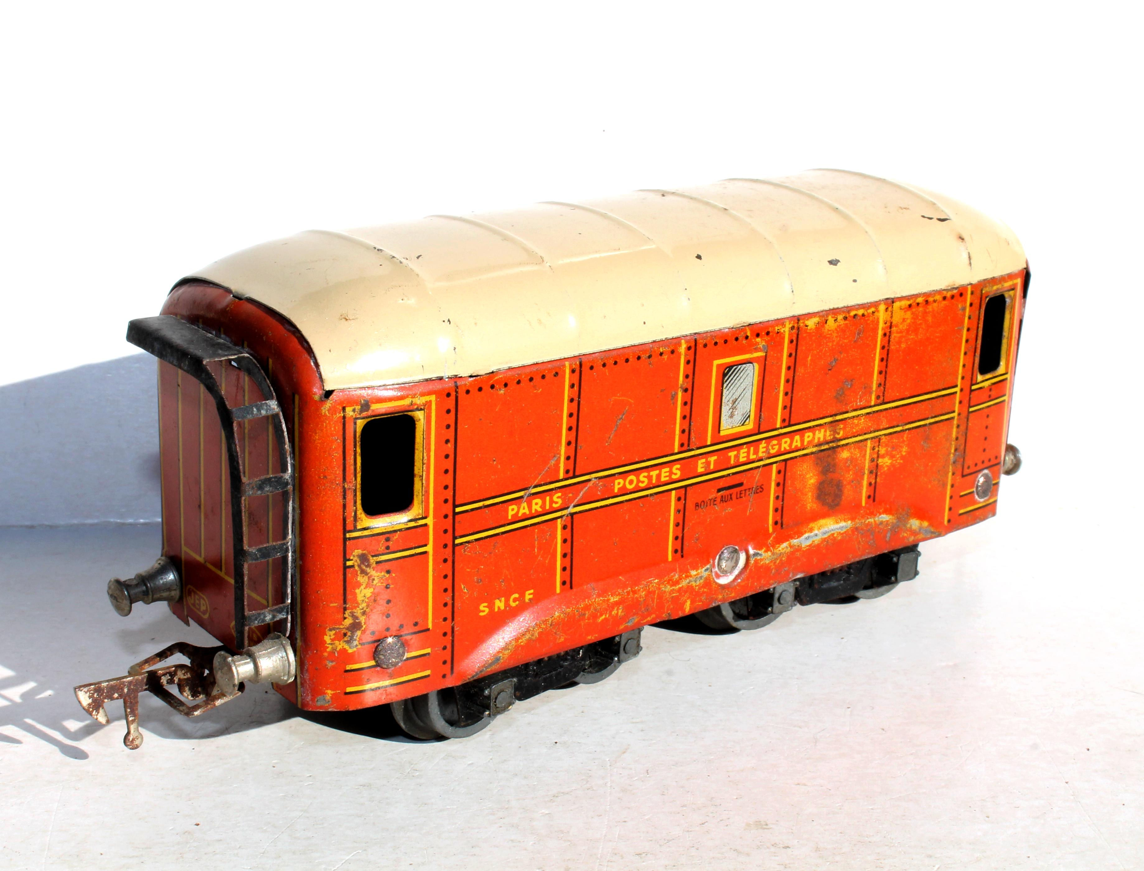 JEP O WAGON COUVERT ORANGE POSTES ET TELEGRAPHES SNCF FOURGON TRANSPORT COURRIER