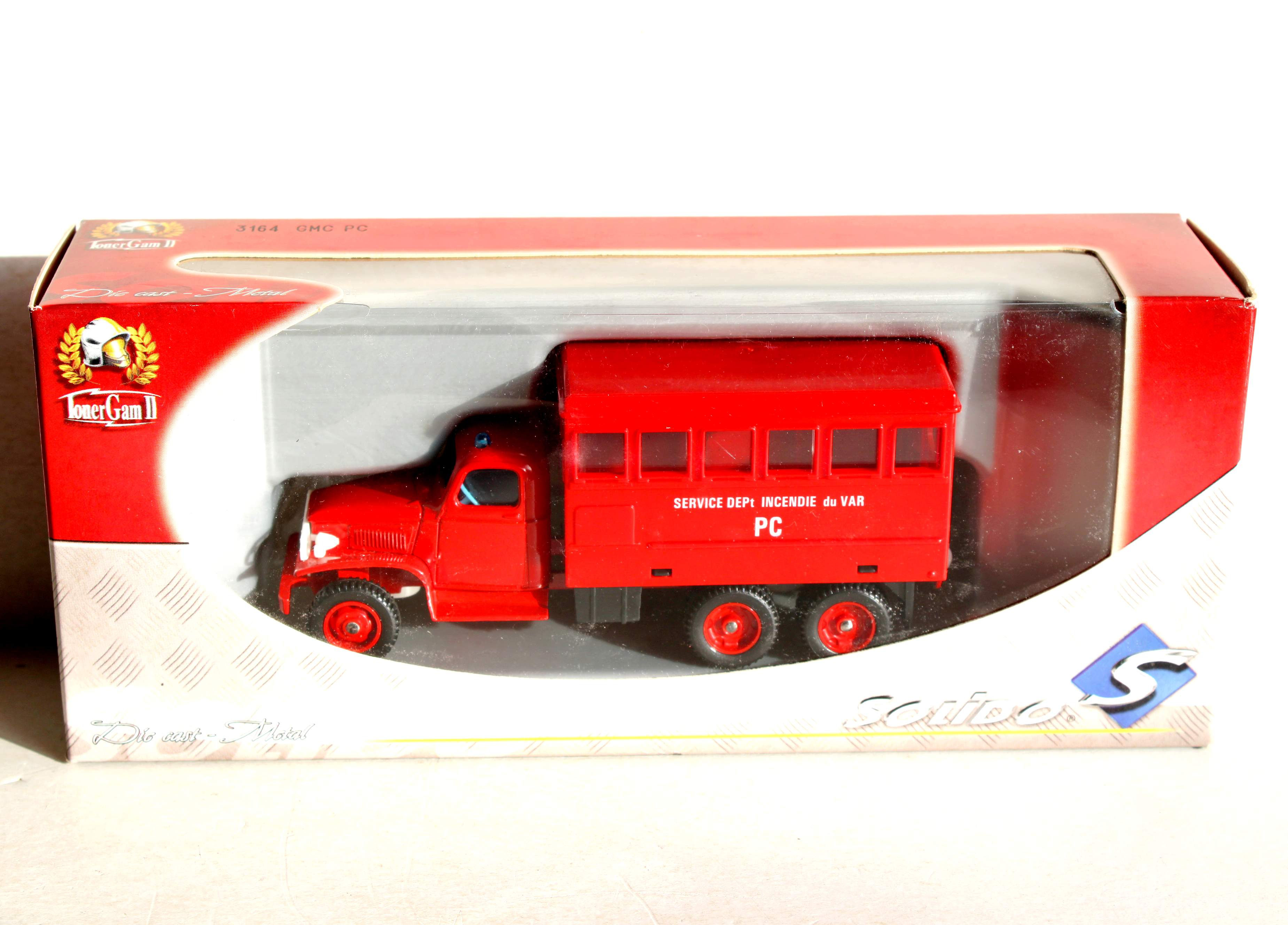 SOLIDO 1/50 MINIATURE POMPIER 3164 CAMION GMC SERVICE Dept INCENDIE & SECOURS PC