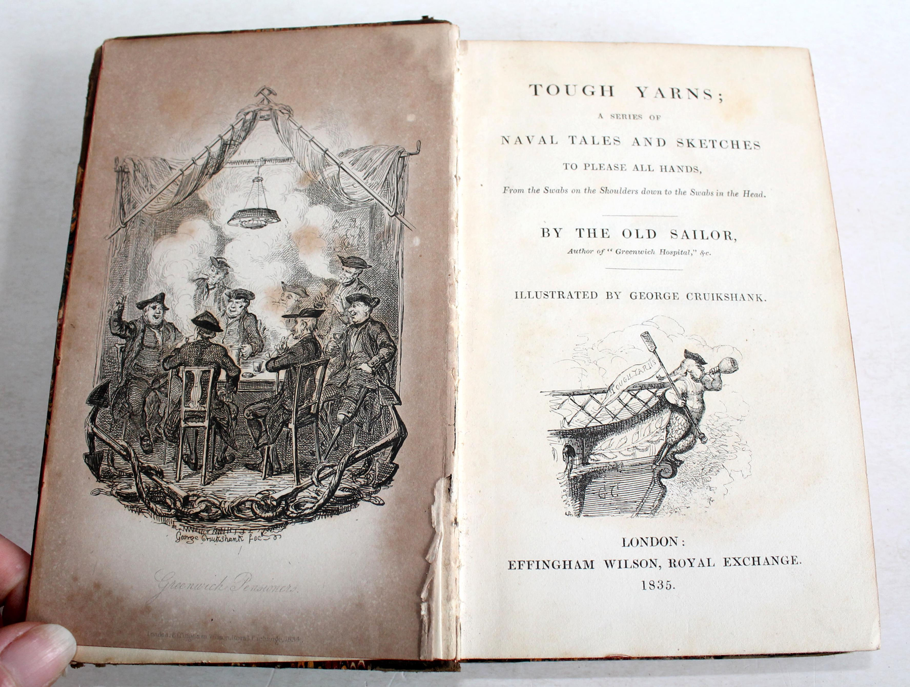 TOUGH YARNS NAVAL TALES & SKETCHES TO PLEASE ALL HAND OLD SAILOR CRUIKSHANK 1835