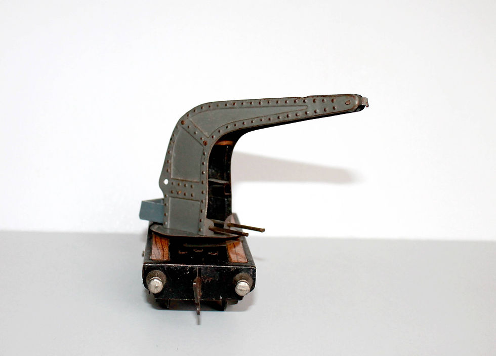 Pikkukuva: JEP - RARE ANCIEN WAGON TREUIL / GRUE A 2 ESSIEUX - ECH: O / 0 - MODELISME FERRO