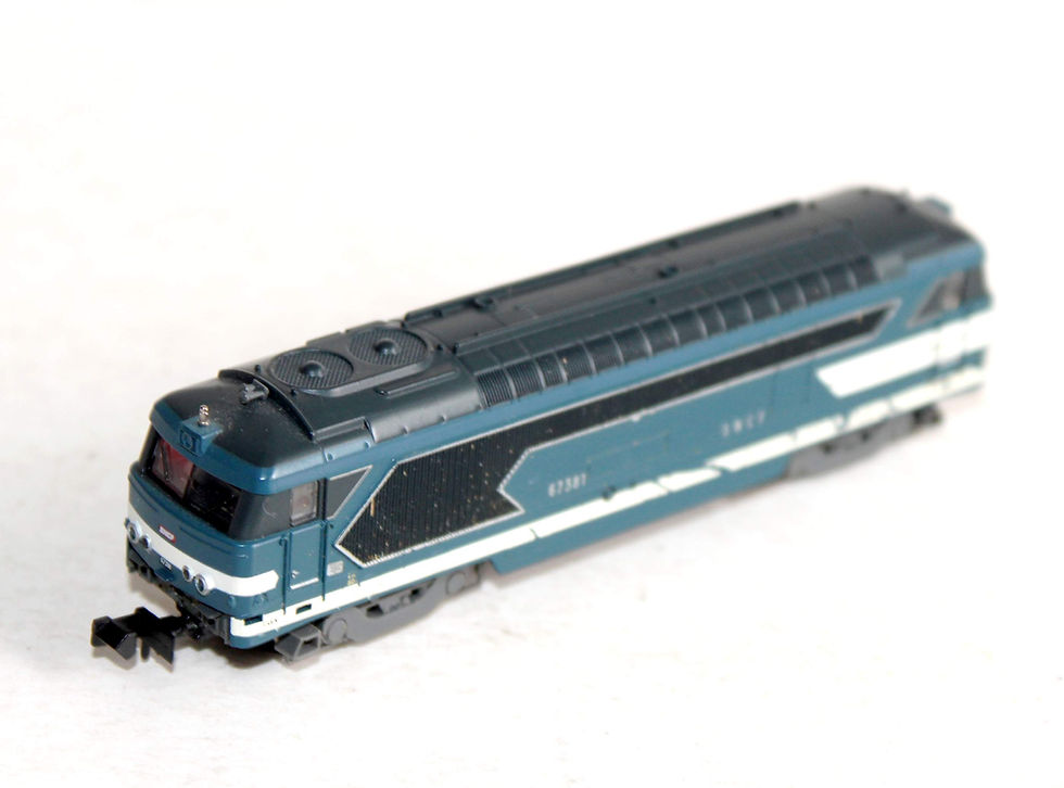 Indexkép: MINITRIX 1/160 N, 12190 LOCOMOTIVE MOTRICE DIESEL BB 67381 SNCF, MOTEUR + FEU OK