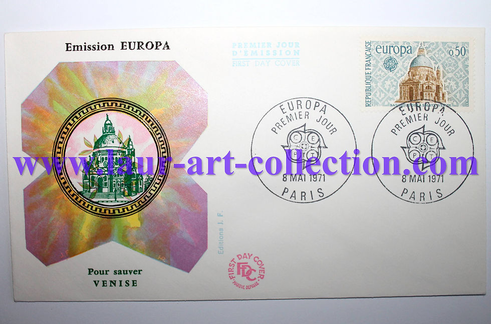 FDC ENVELOPPE 1er JOUR D'EMISSION - EUROPA - POUR SAUVER VENISE - MAI 1971 PARIS