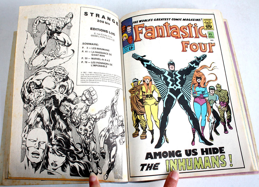 Indexkép: STRANGE ALBUM N°9 SPECIAL ORIGINES, HS N°205, 208, 211 - 1987 MARVEL SUPER-HEROS