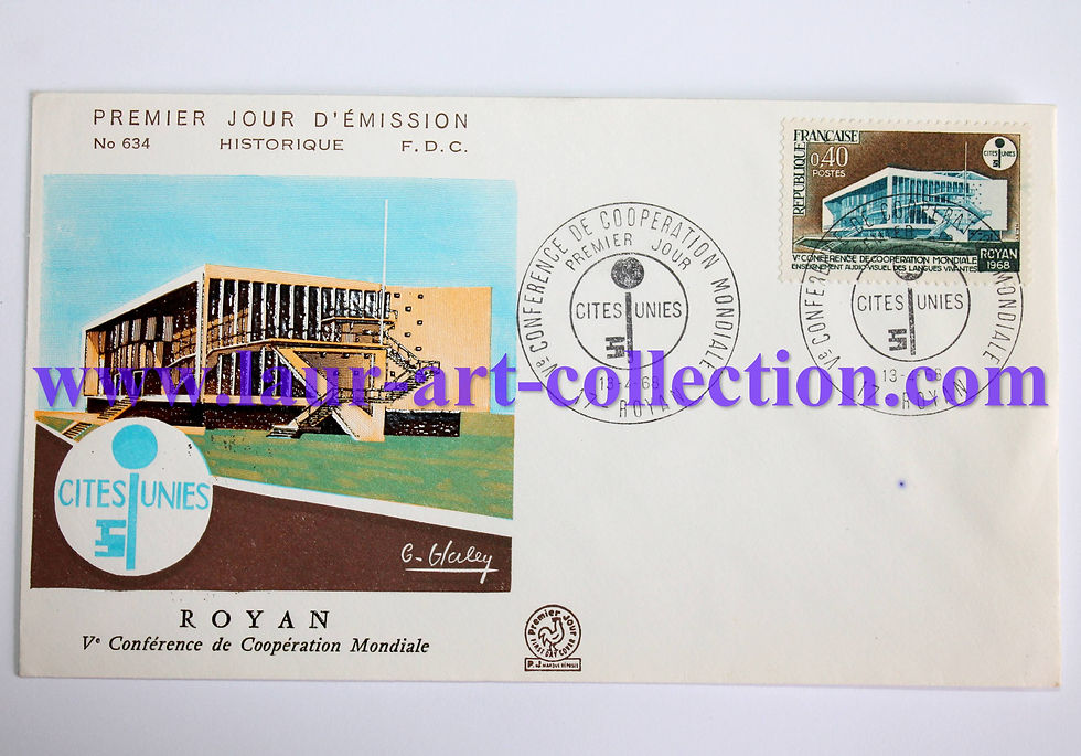 FDC ENVELOPPE 1er JOUR EMISSION HISTORIQUE N°634 ROYAN 5e CONFERENCE COOPERATION