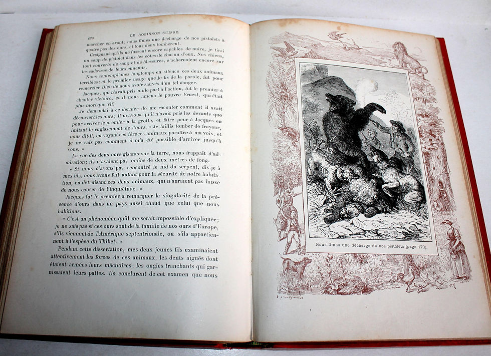 Μικρογραφία: LE ROBINSON SUISSE HISTOIRE D'UNE FAMILLE SUISSE NAUFRAGEE de WYSS 1909 ILLUSTRÉ