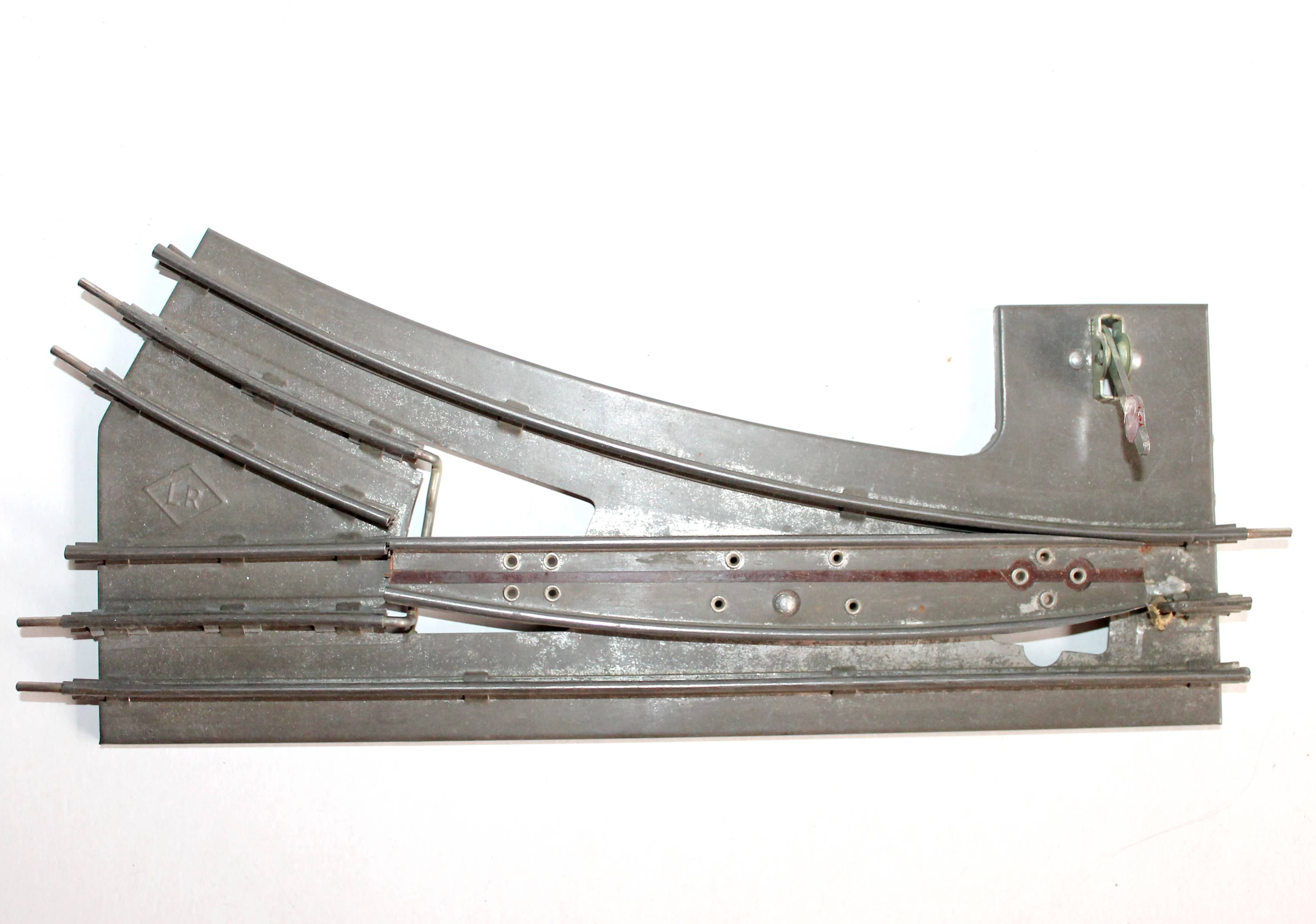 LR, LOUIS ROUSSY - RAIL AIGUILLAGE DROIT MANUEL A DROITE - ECH:O MINIATURE TRAIN