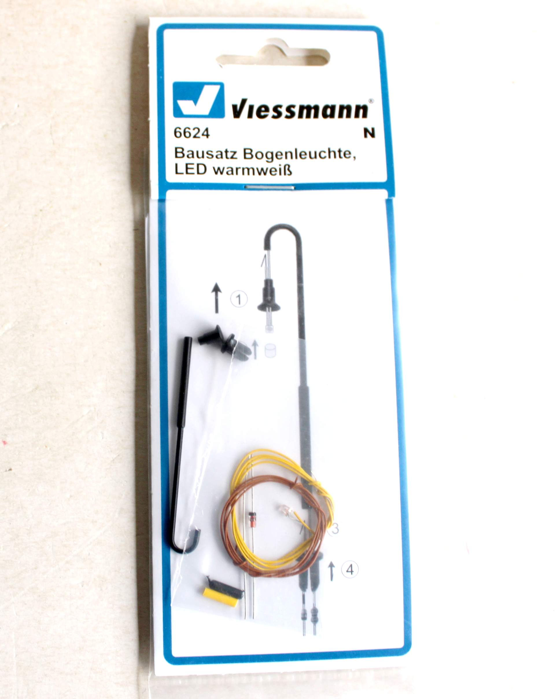 VIESSMANN 1/160 N, 6624 LAMPADAIRE REVERBERE ELECTRIFIÉ ECLAIRAGE LUMINAIRE NEUF