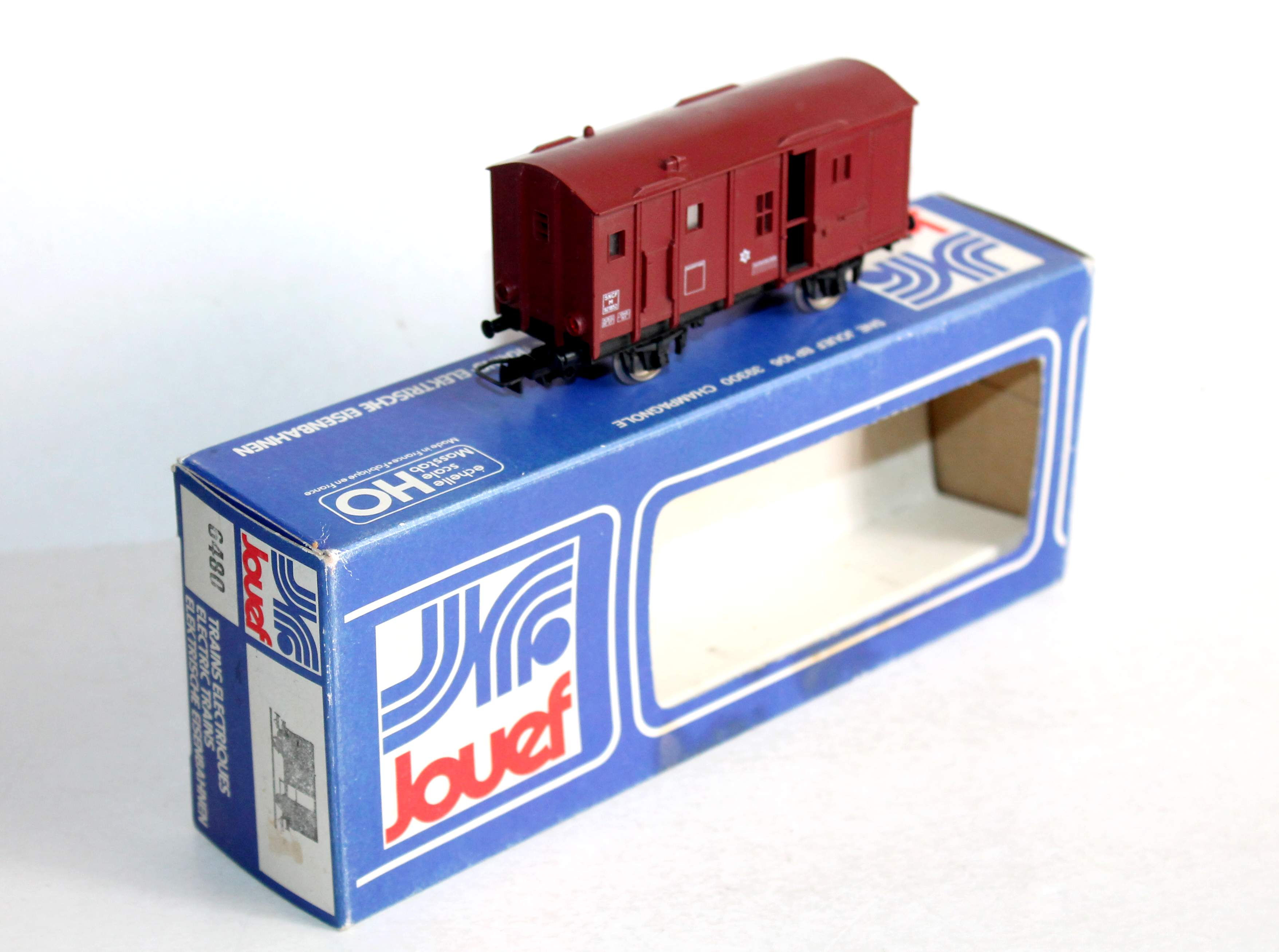 JOUEF HO 6480 FOURGON FREIN WAGON QUEUE FIN CONVOI SNCF TYPE M, ÉCLAIRAGE FEU AR