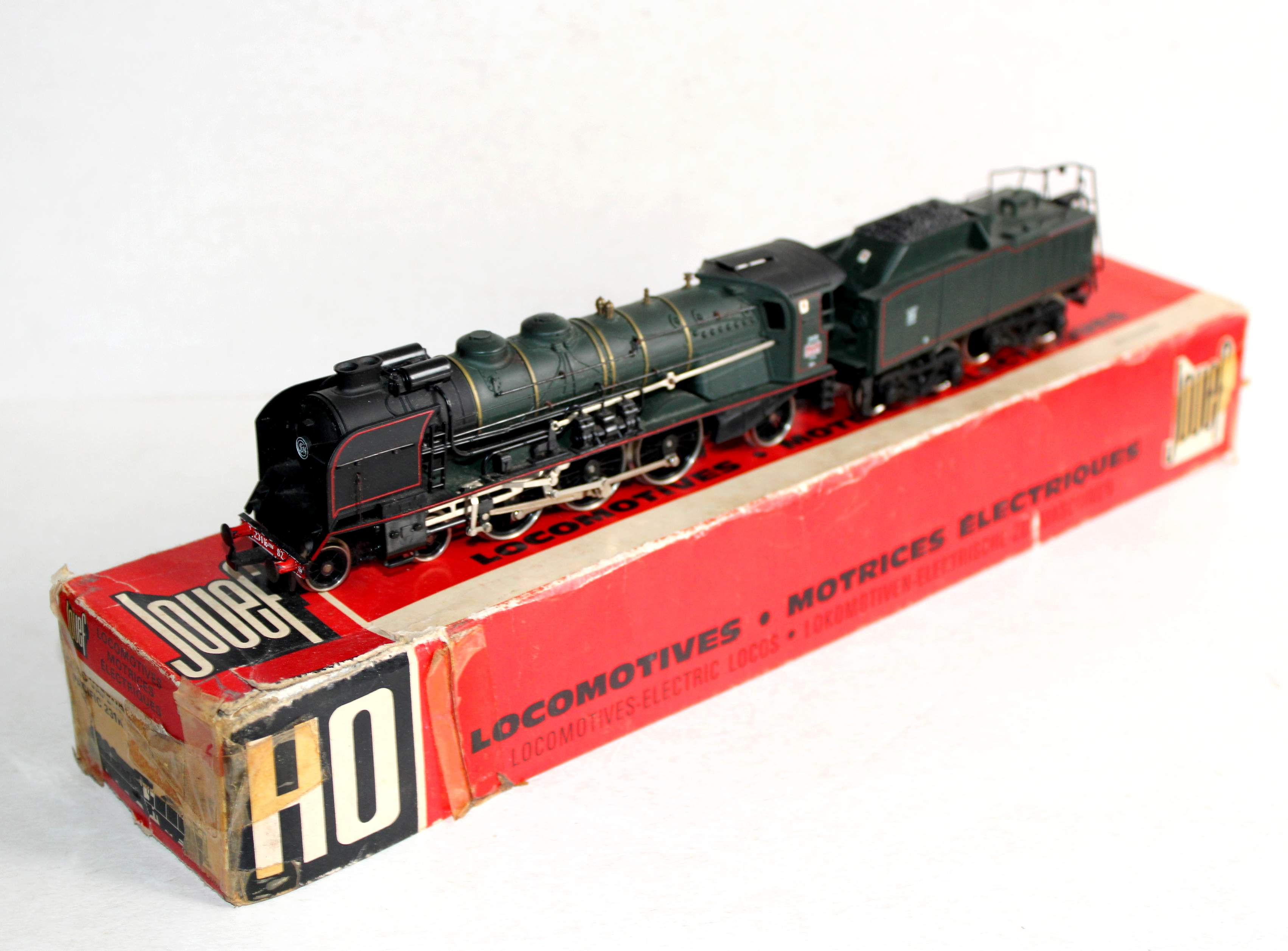 JOUEF HO 8355 LOCOMOTIVE VAPEUR + TENDER SNCF PACIFIQUE TYPE 231 K 82, MOTEUR OK