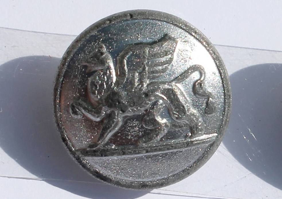 BOUTON UNIFORME ANGLAIS - GRIFFON LION AILE A TETE D'AIGLE D:24mm BUTTON ENGLAND