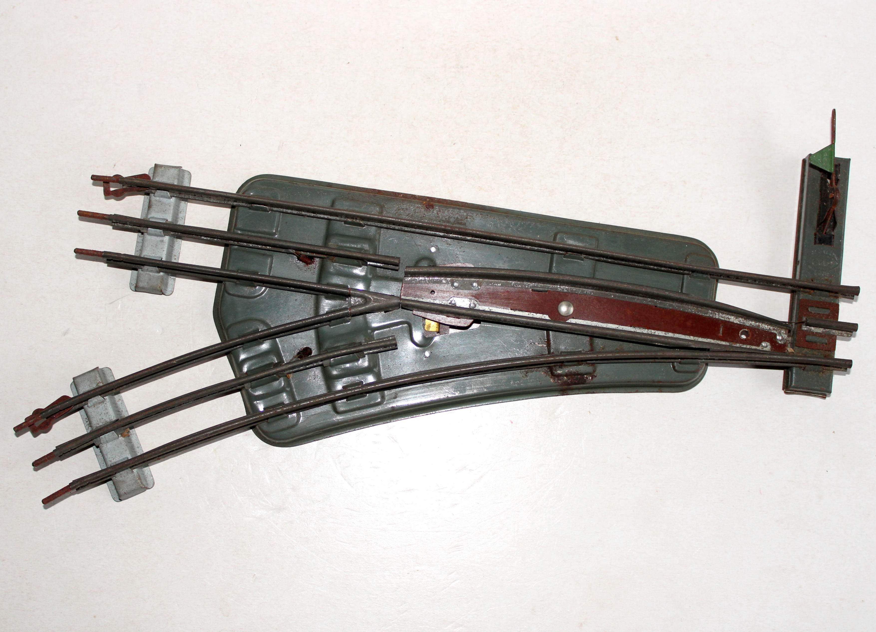 JEP O / 0 1/48 RAIL AIGUILLAGE MECANIQUE DROIT A GAUCHE MANUEL, 3 RAILS, TRAIN