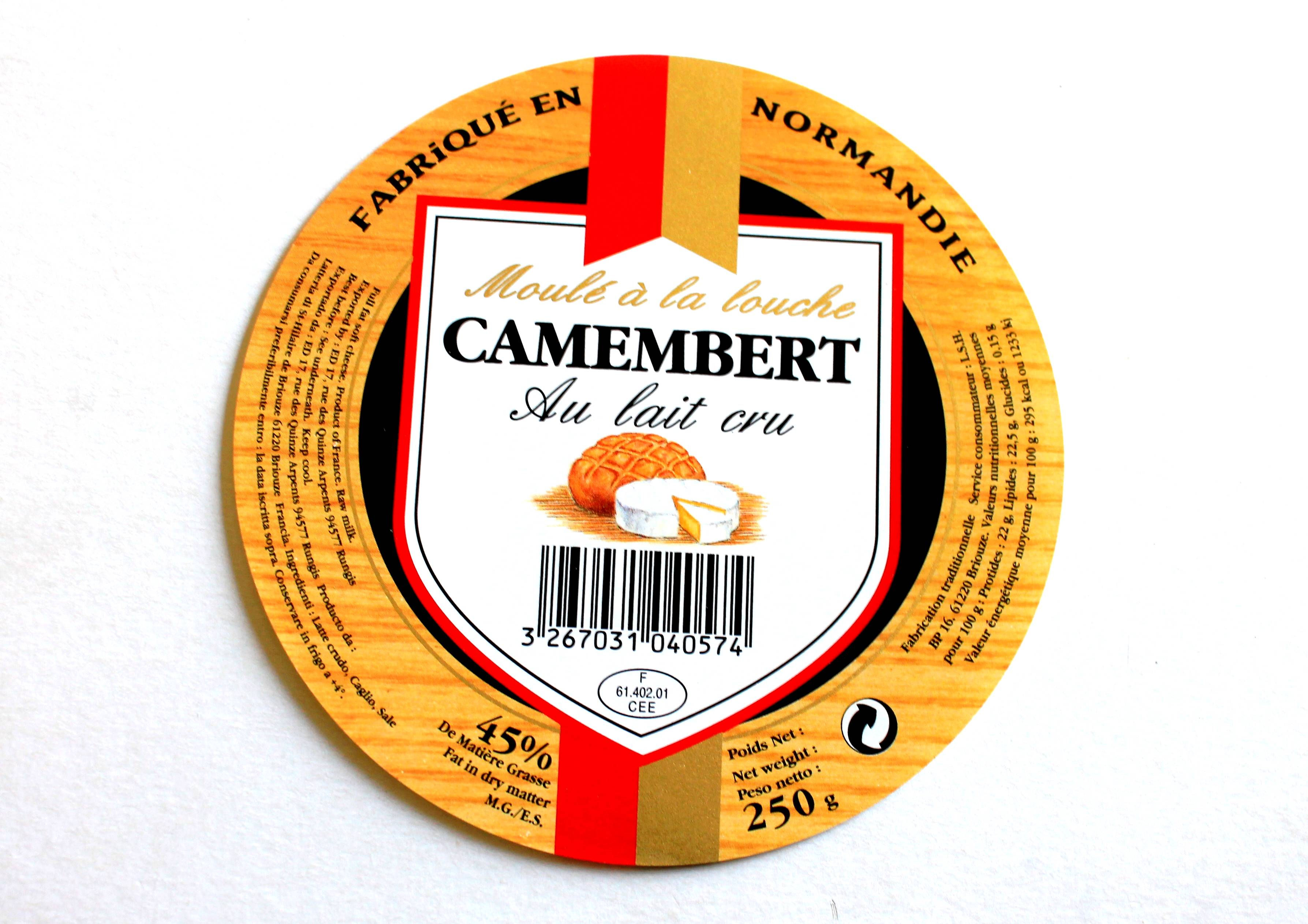 ANCIENNE ETIQUETTE BOITE FROMAGE - CAMEMBERT NORMAND, NORMANDIE: MOULE LA LOUCHE