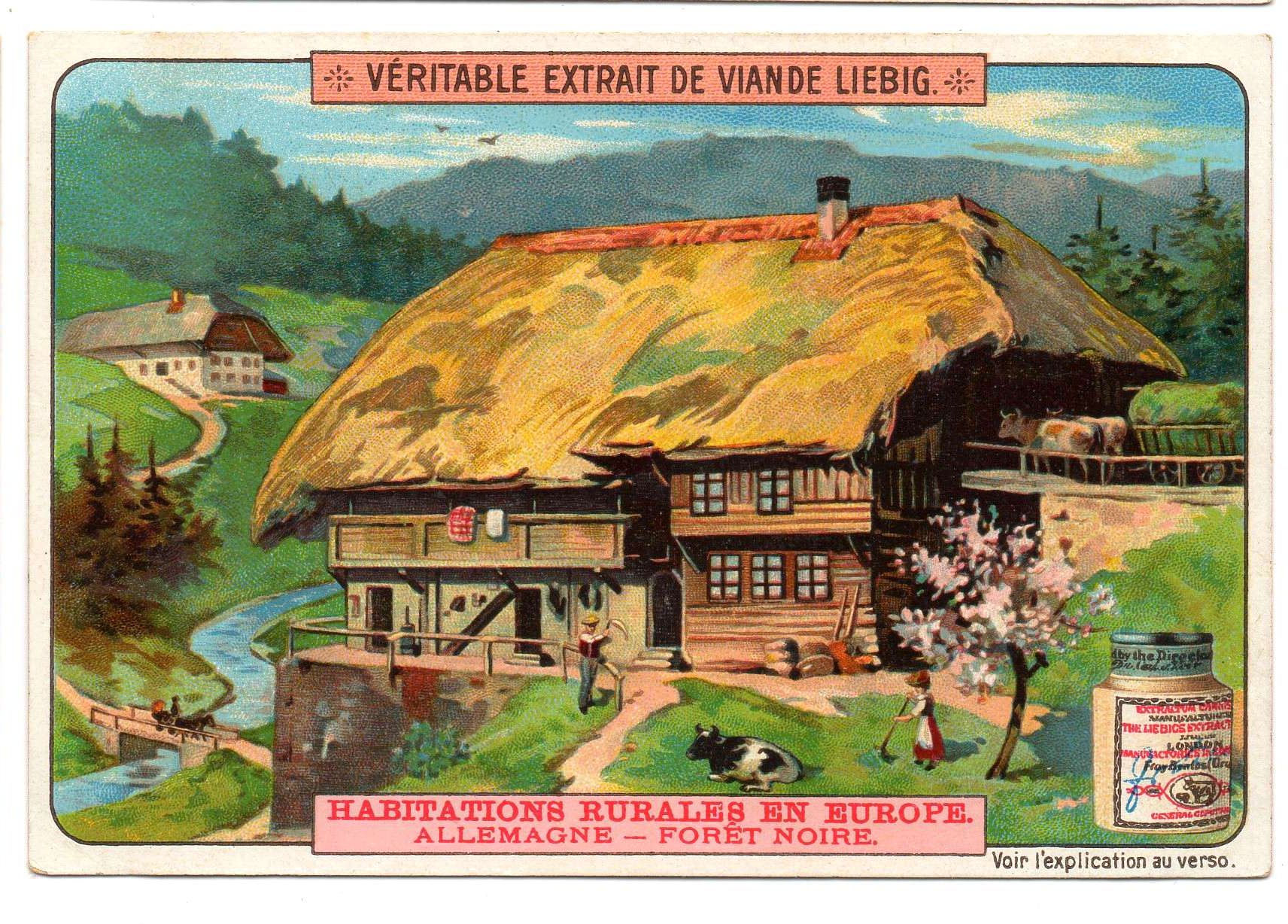 S807 - CHROMO LIEBIG - 1905 - " HABITATIONS RURALES EN EUROPE " : ALLEMAGNE - FO