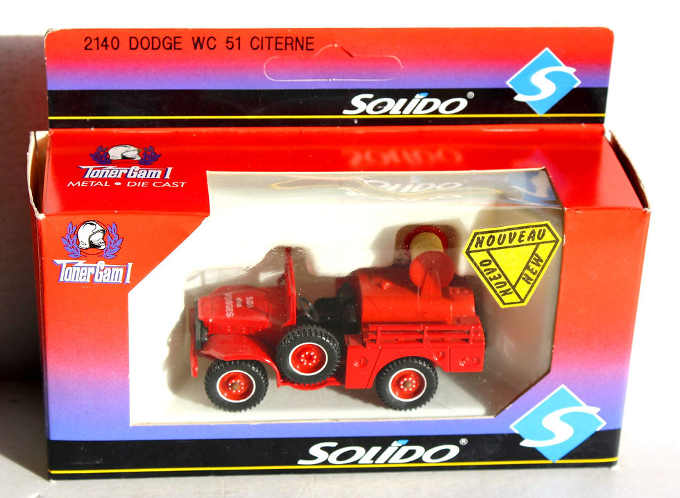 SOLIDO 1/43 POMPIER 2140 DODGE 4x4 WC 51 CITERNE VEHICULE SECOURS SDI DES VOSGES