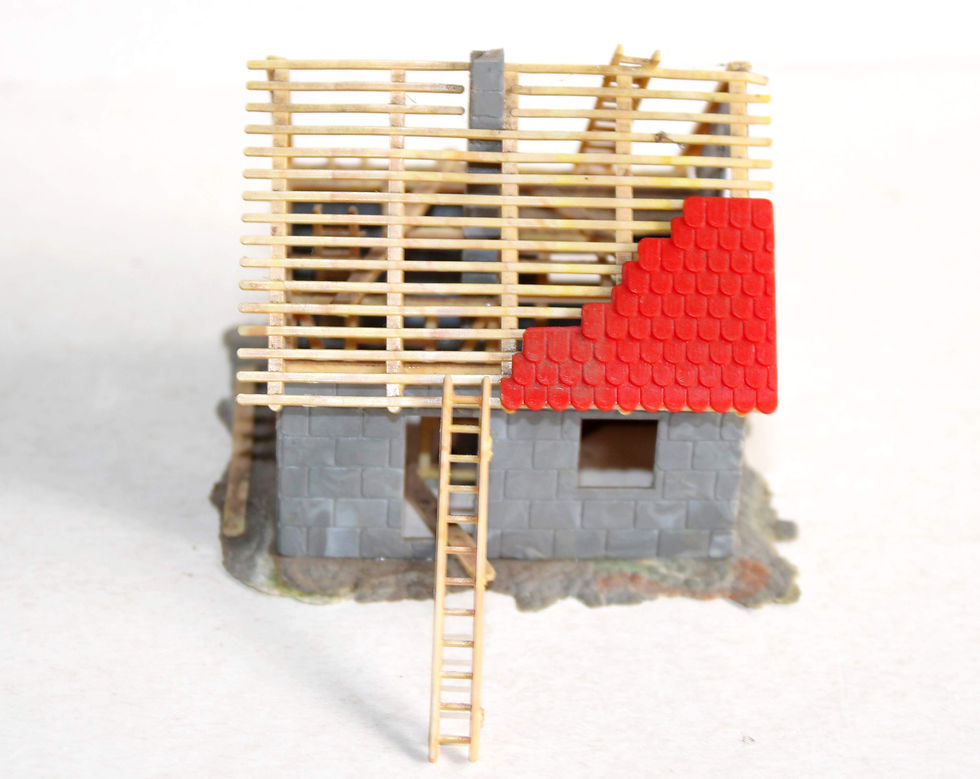 섬네일: FALLER HO B-246 MAQUETTE MAISON INDIVIDUELLE EN CONSTRUCTION HABITATION CHANTIER