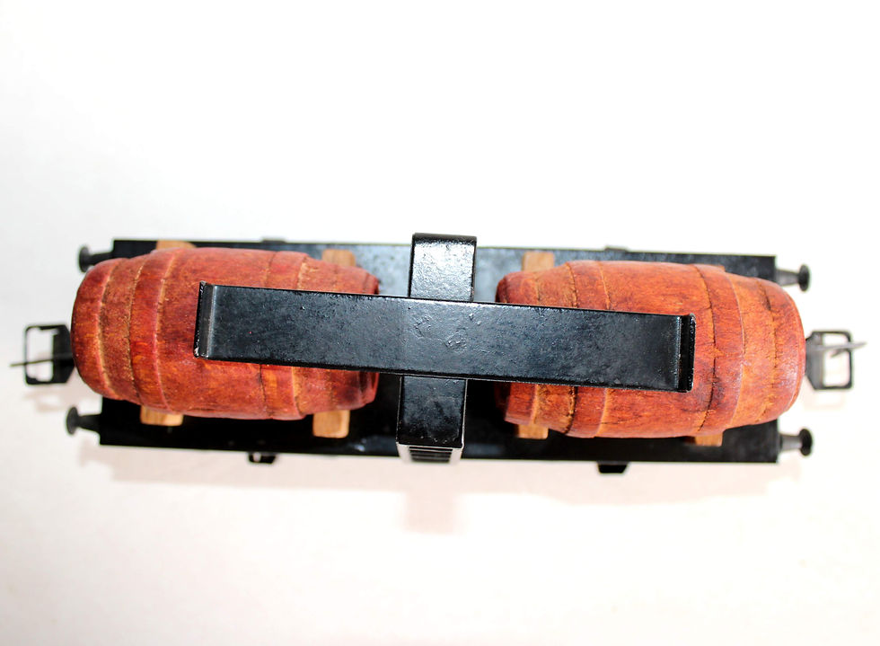 Miniature : RARE ! ZEUKE BAHNEN O WAGON BI- FOUDRE, PLATEFORME PORTE TONNEAUX, TRANSPORT VIN