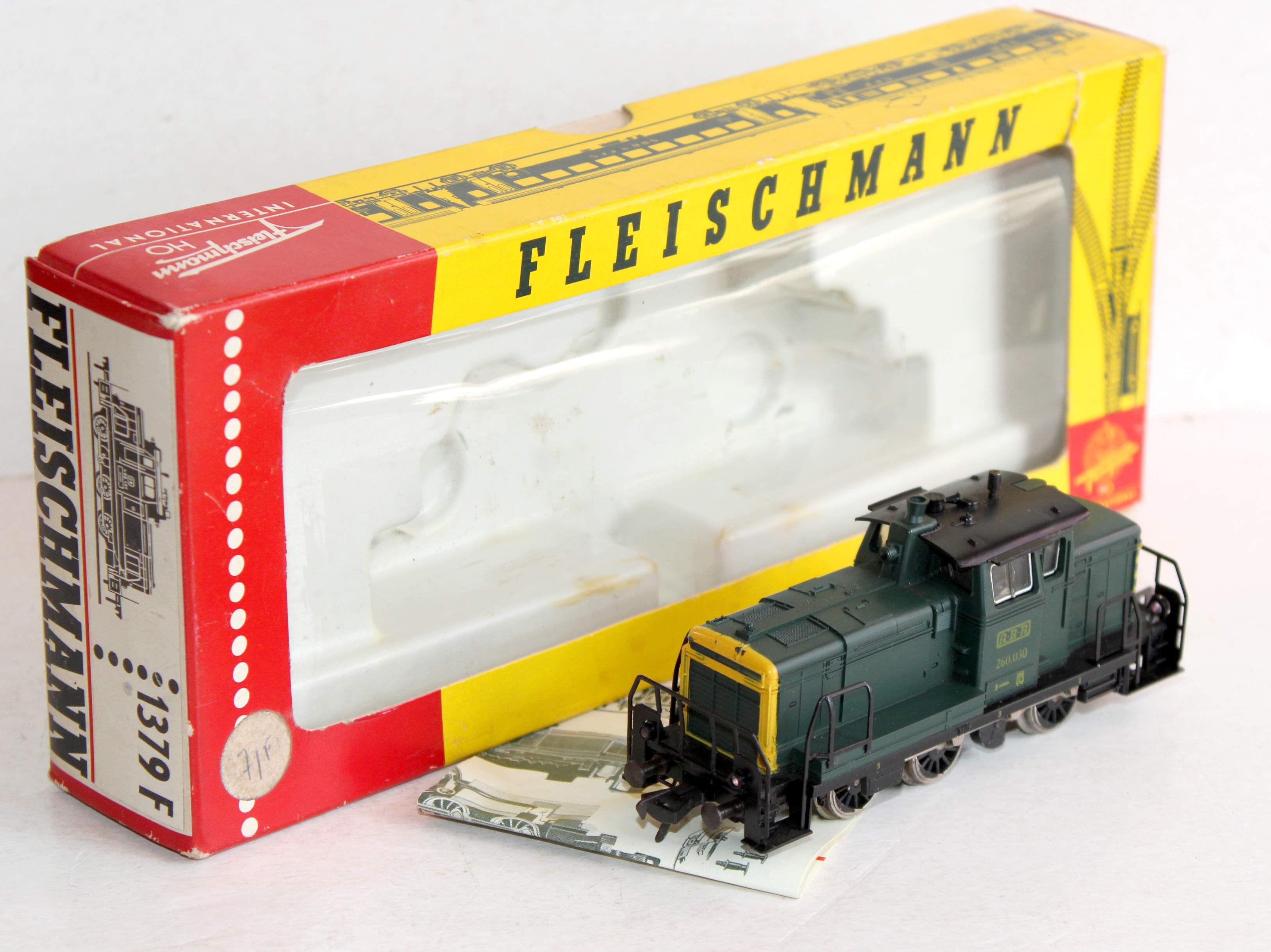 FLEISCHMANN 1379 F LOCOMOTIVE DIESEL HYDRAULIQUE LOCOTRACTEUR DB MOTEUR + FEU OK