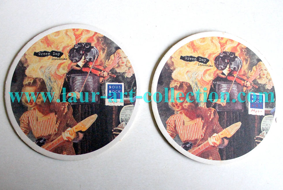 1664 - SOUS BOCK ART MUSIC GREEN DAY - DESSOUS VERRE BIERE, ALCOOL, BEER COASTER