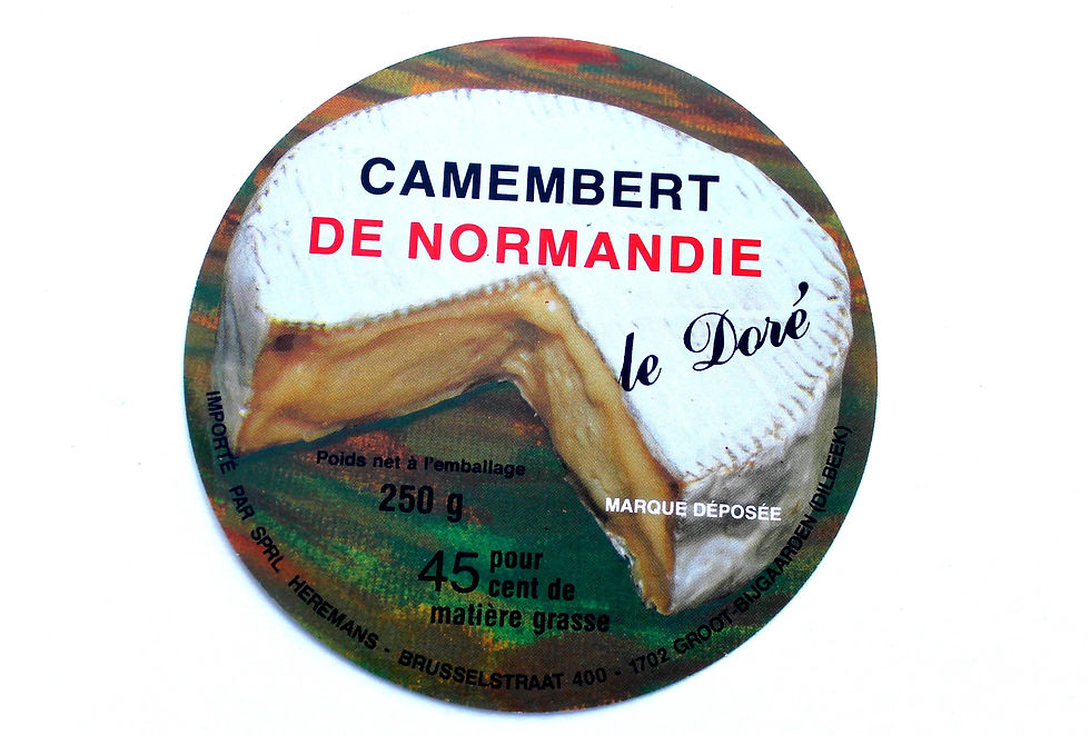 ANCIENNE ETIQUETTE DE BOITE FROMAGE CAMEMBERT NORMANDIE - LE DORÉ - CHEESE LABEL