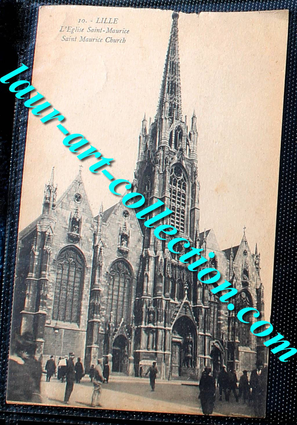 CPA ANIMÉ 59 NORD PAS DE CALAIS LILLE, L'EGLISE ST MAURICE 1904 CARTE POSTALE DV