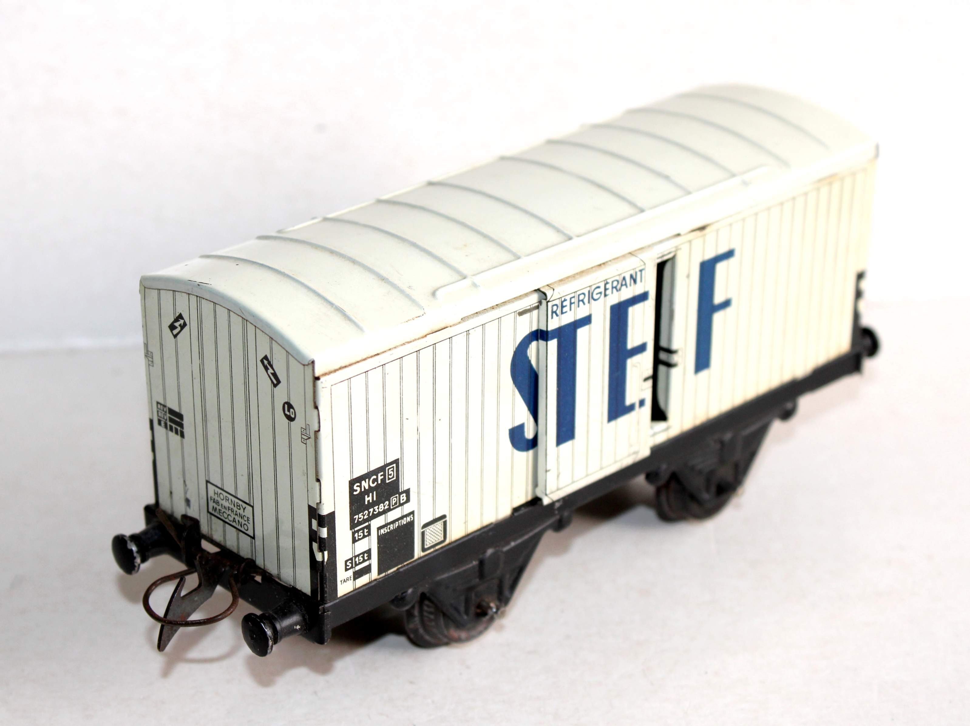 HORNBY O 1/48 N° I S, WAGON REFRIGERANT STEF FOURGON FRIGORIFIQUE ISOTHERME SNCF