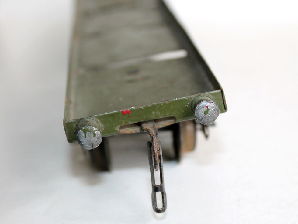 Indexkép: HORNBY O 1/48, LONG WAGON PLAT PLATEFORME 35cm, ETAT, TRANSPORT BOIS CONTENAIR