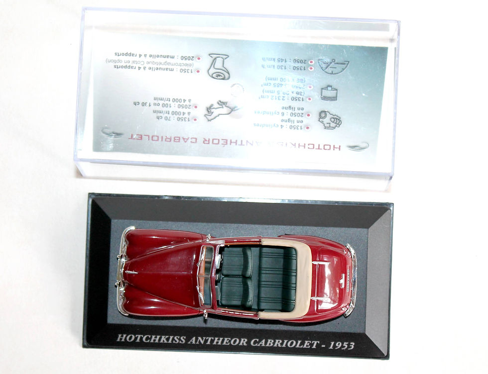 Miniatura: IXO 1/43 HOTCHKISS ANTHEOR CABRIOLET 1953 MINIATURE VOITURE AUTOMOBILE + DIORAMA