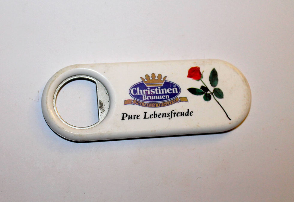 CHRISTINEN BRUNNEN - DECAPSULEUR LIMONADIER - PUBLICITÉ BIERE VINTAGE 11,5x4,5cm