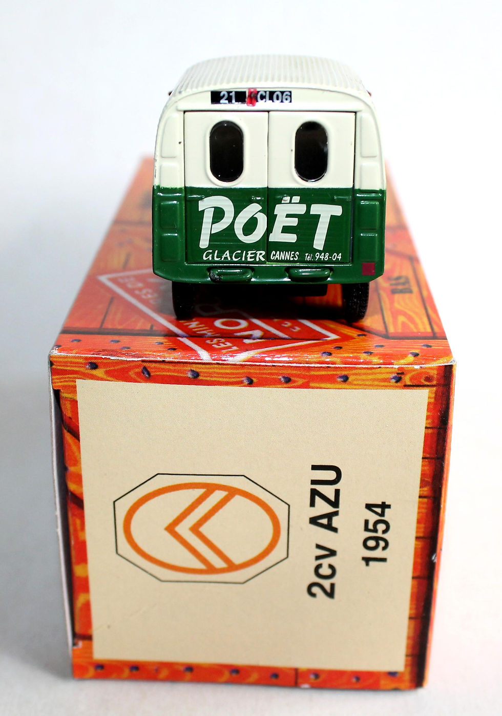 Miniatura: NOREV 1/43 CITROEN 2CV AZU MIKO POET 1954, FOURGONNETTE VOITURE AUTO MINIATURE