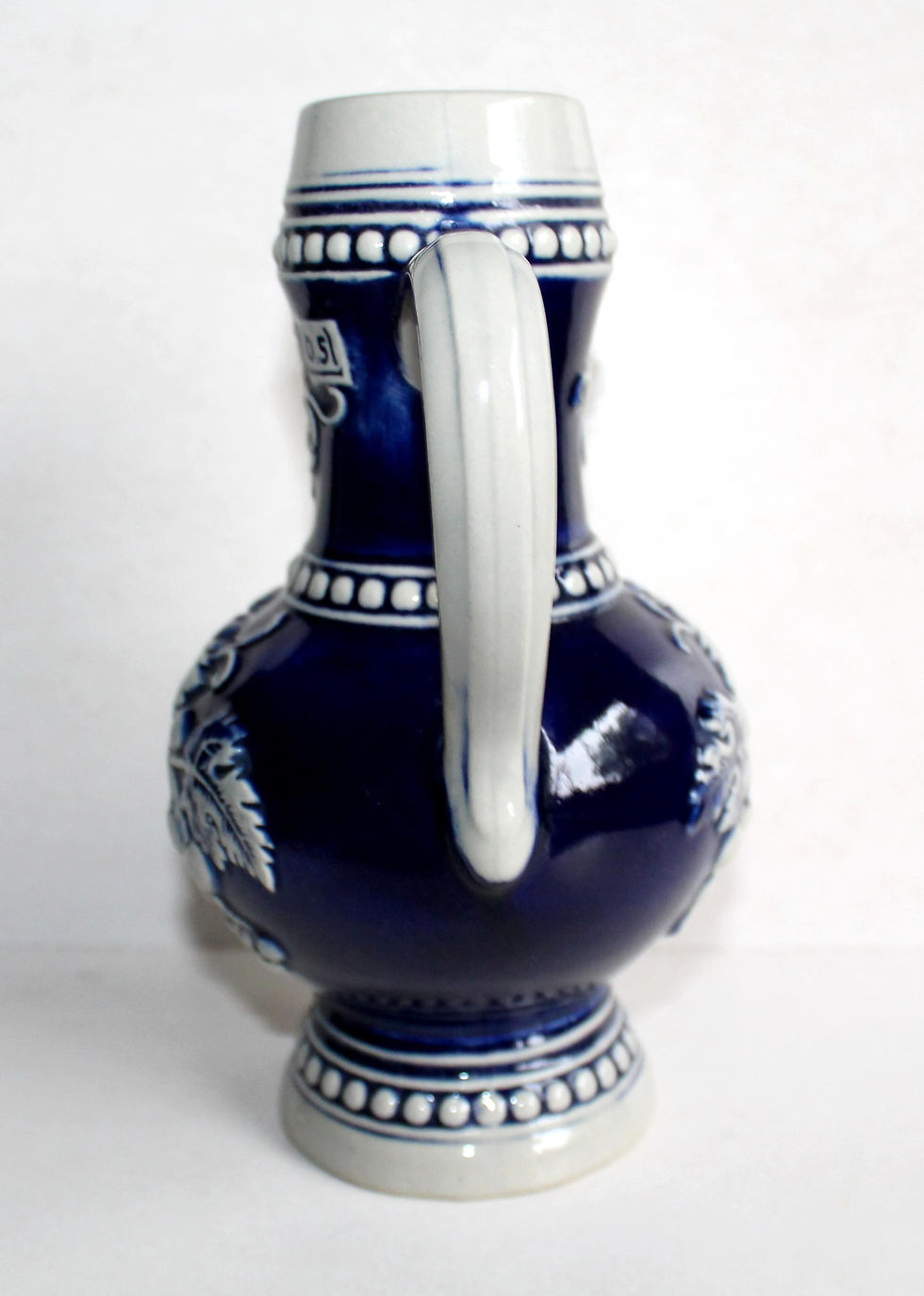 Miniatura: JOLI ANCIEN PICHET CARAFE BROC ALLEMANDE GRES EMAILLÉ GERZIT, VIGNE RAISIN, 50cl