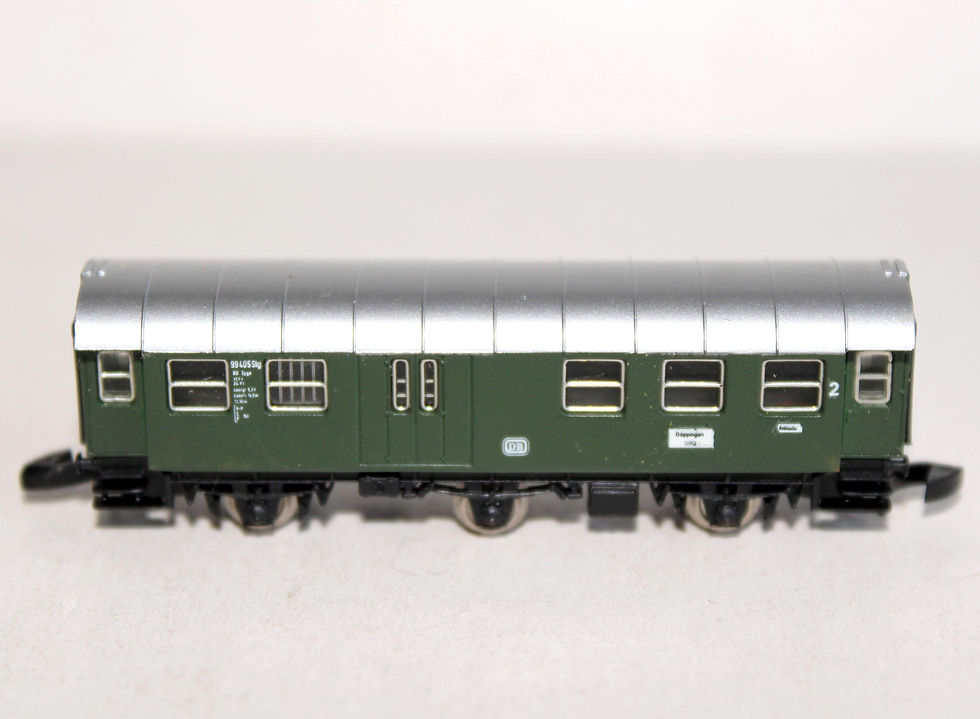 Miniaturebillede: MARKLIN MINI-CLUB Z 8708 VOITURE VOYAGEUR 2e CLASSE MIXE FOURGON WAGON BAGAGE DB