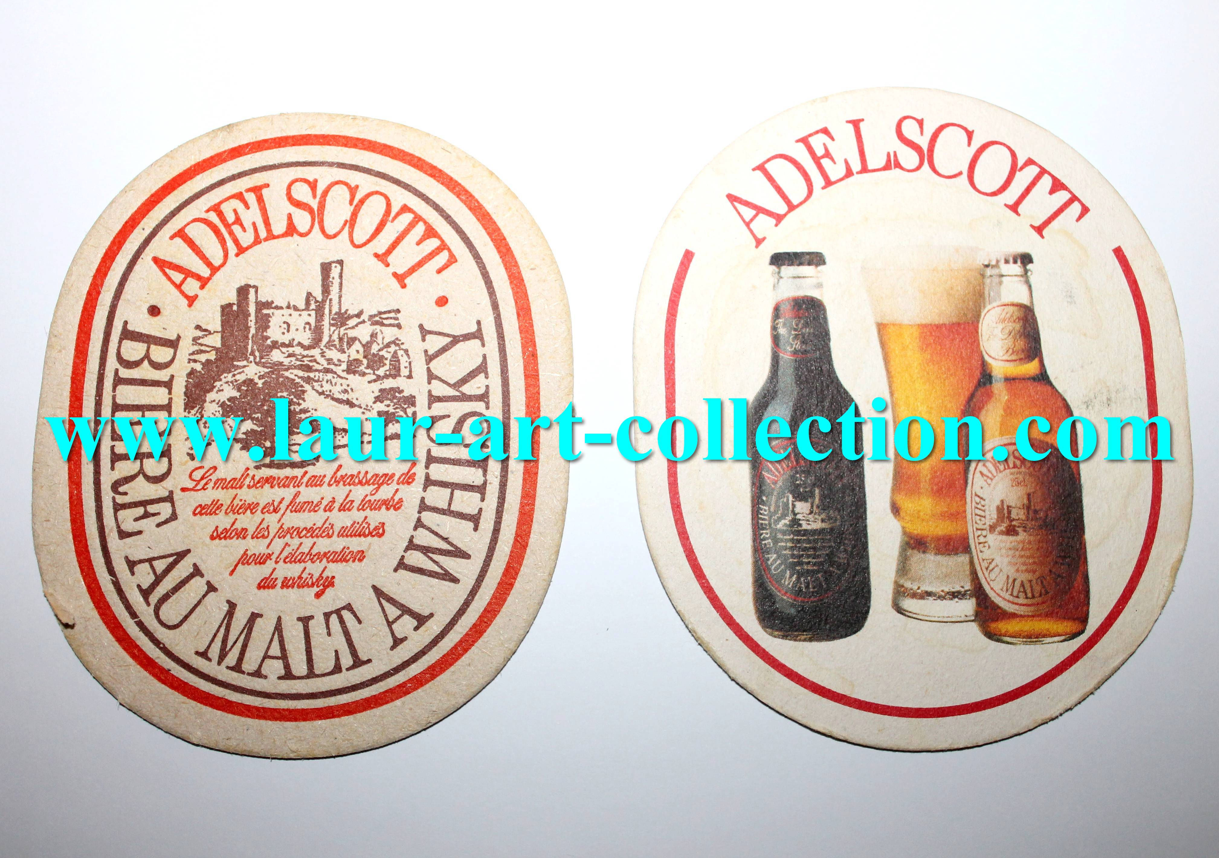 ADELSCOTT - 2 ANCIEN SOUS BOCK BIERE DESSOUS VERRE WHISKY BAR PUB - BEER COASTER