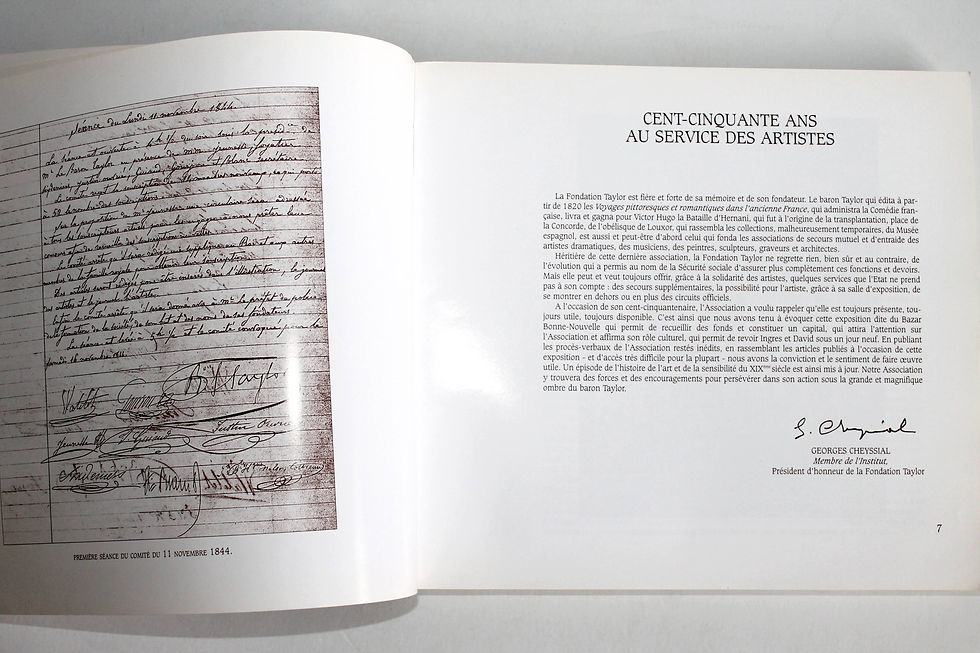 Miniatyrbild: RARE LE BARON TAYLOR ASSOCIATION ARTISTE EXPOSITION DU BAZAR BONNE-NOUVELLE 1846