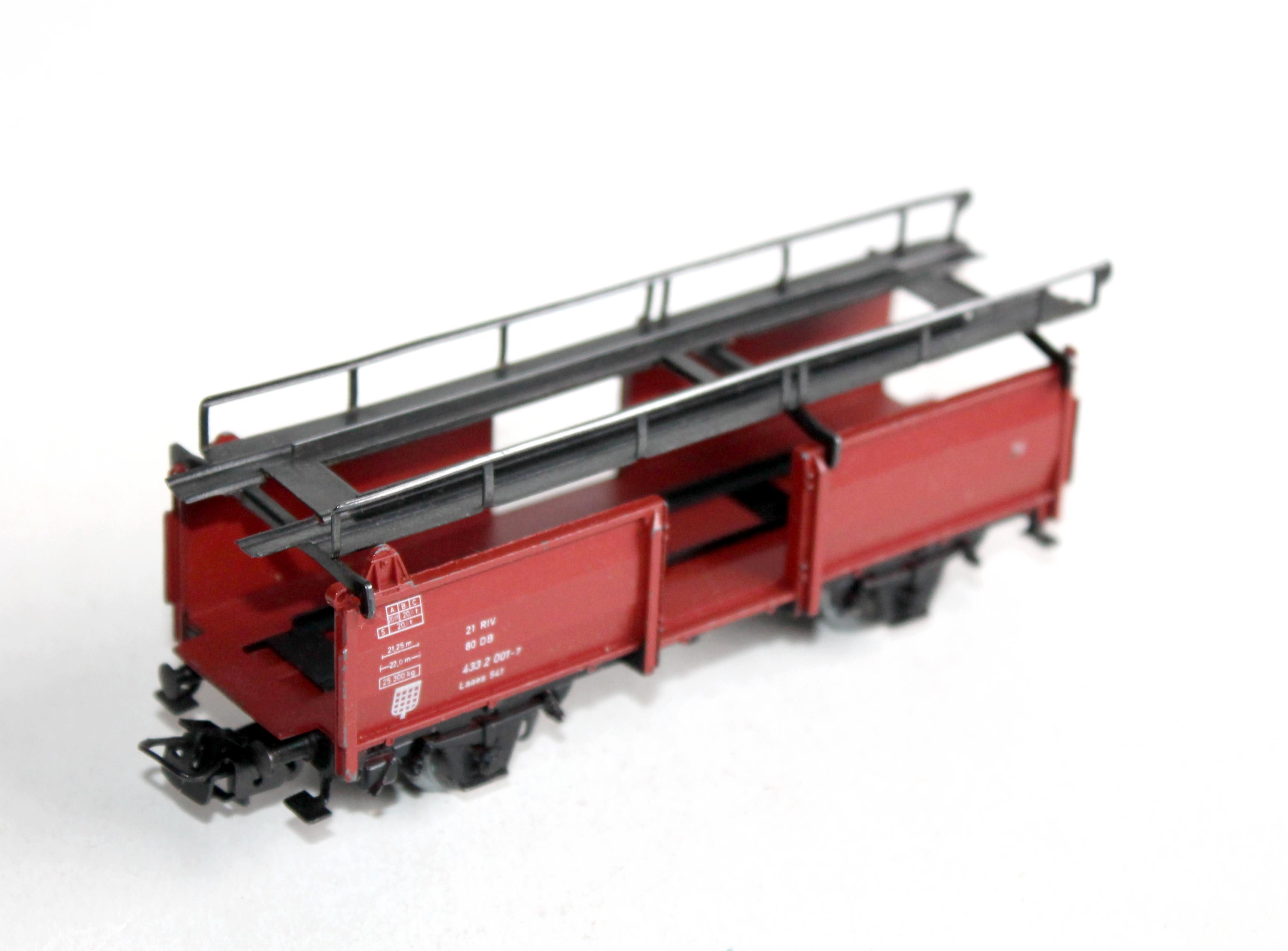 MARKLIN HO 4612 WAGON PORTE AUTO VOITURE TRANSPORT AUTOMOBILE DB 433 2 001 METAL