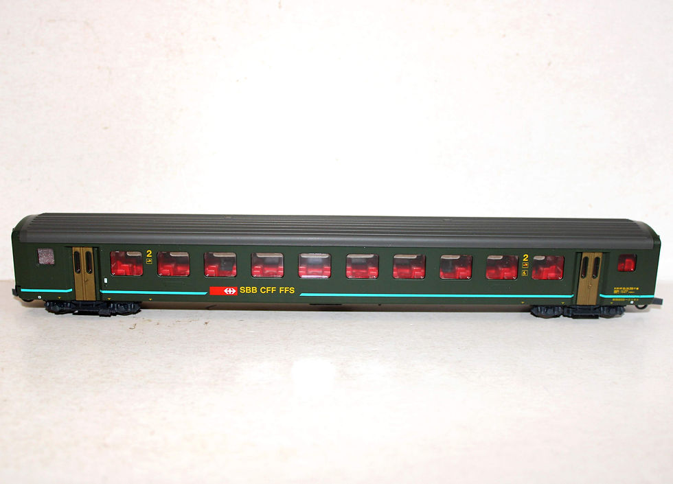 縮圖：ROCO 1/87 HO 44323 VOITURE VOYAGEUR SUISSE, 2e CLASSE SBB CFF FFS, WAGON AMENAGÉ