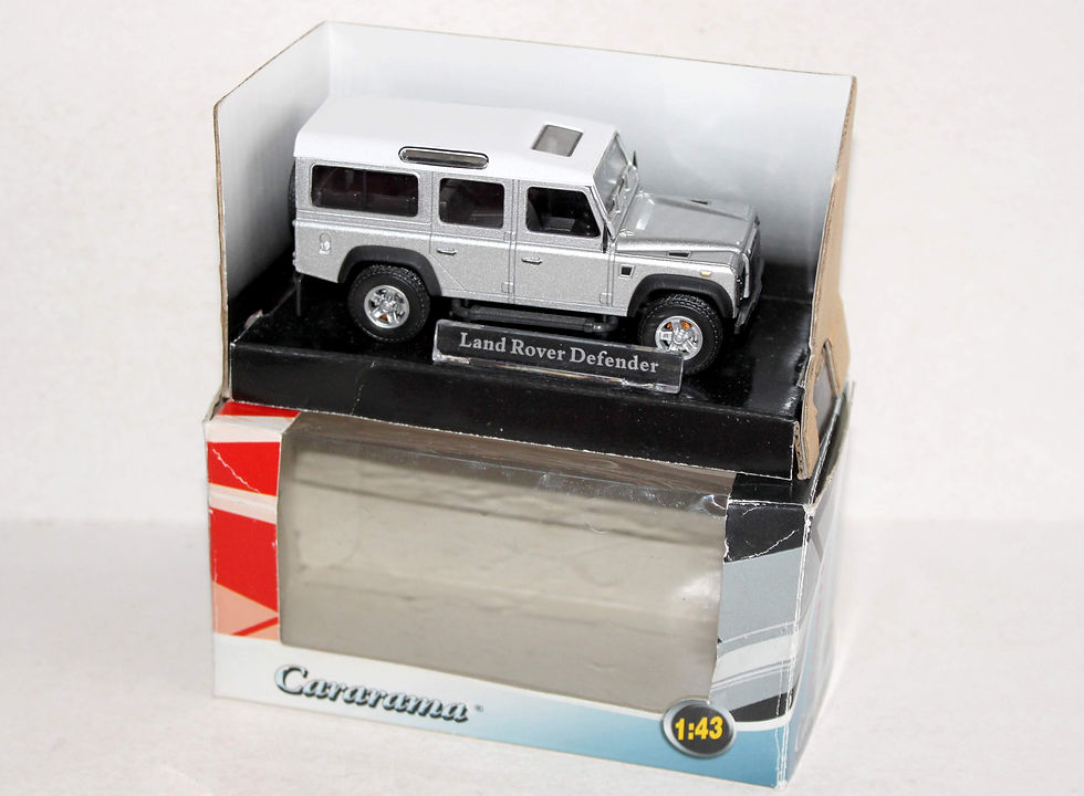 CARARAMA 1/43 LAND ROVER DEFENDER GRIS, JEEP VOITURE MINIATURE AUTOMOBILE