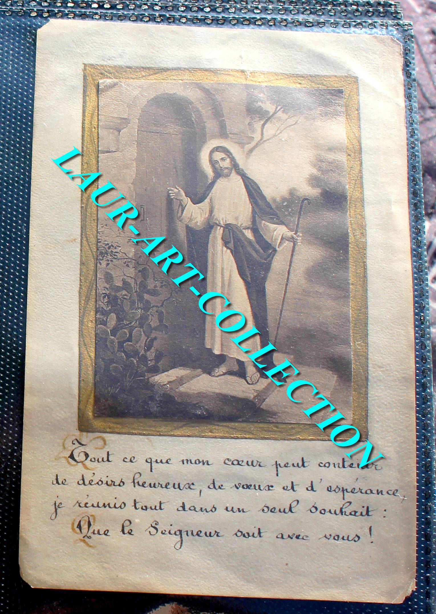 IMAGE PIEUSE SAINTE - TOUT CE QUE MON COEUR PEUT.. 13,5x9cm - RELIGION HOLY CARD