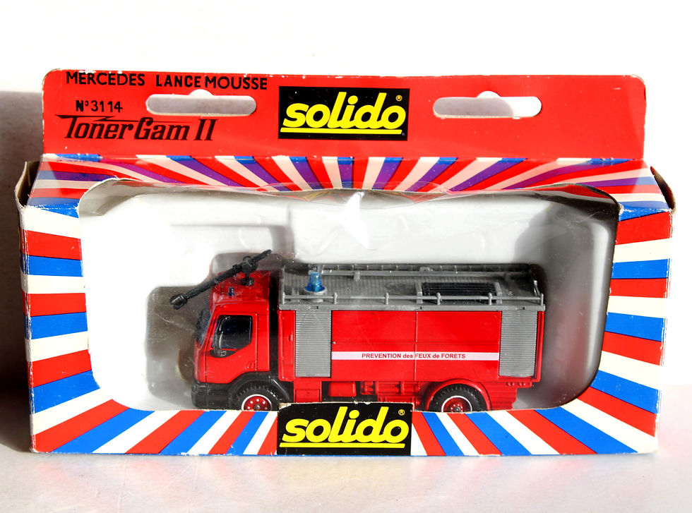 SOLIDO 1/50 POMPIER 3114 CAMION MERCEDES LANCE MOUSSE VEHICULE FEU FORET INCENDI