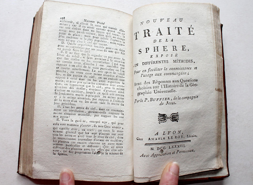 Thumbnail: GEOGRAPHIE UNIVERSELLE DIFFERENTE METHODE + TRAITE DE LA SPHERE par BUFFIER 1783