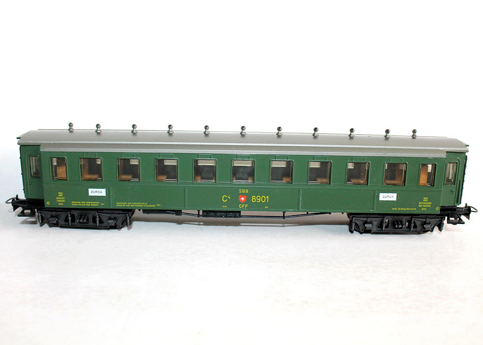 섬네일: MARKLIN HO 4138 VOITURE VOYAGEUR 3e CLASSE SBB CFF 8901 WAGON PASSAGER AMENAGÉ