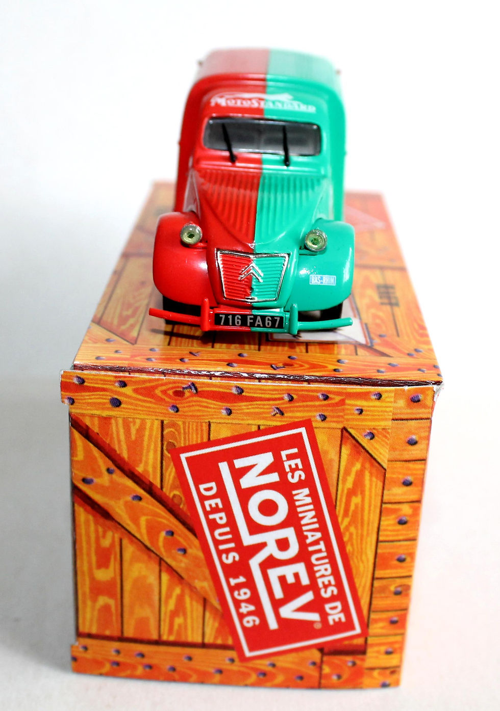 Miniatura: NOREV 1/43 CITROEN 2CV AZU MOTOSTANDARD 1958 ZIMMERMANN, FOURGONNETTE VOITURE