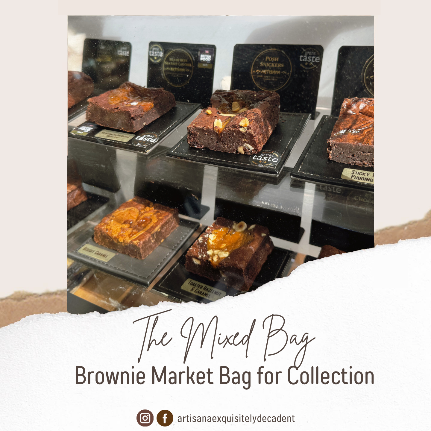 Mixed Market Style Bag (4 Brownies) - Collection Only