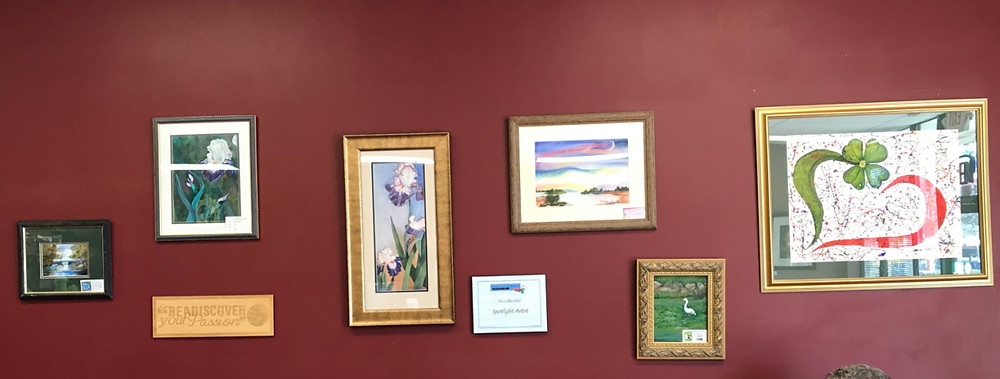Ruby DeLoach display at The Coffee Shelf