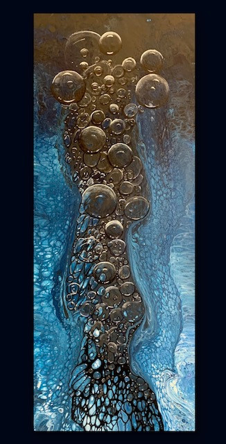 Original Fluid Acrylic Painting: "Ascension of Mermaid" by Rebecca Horne